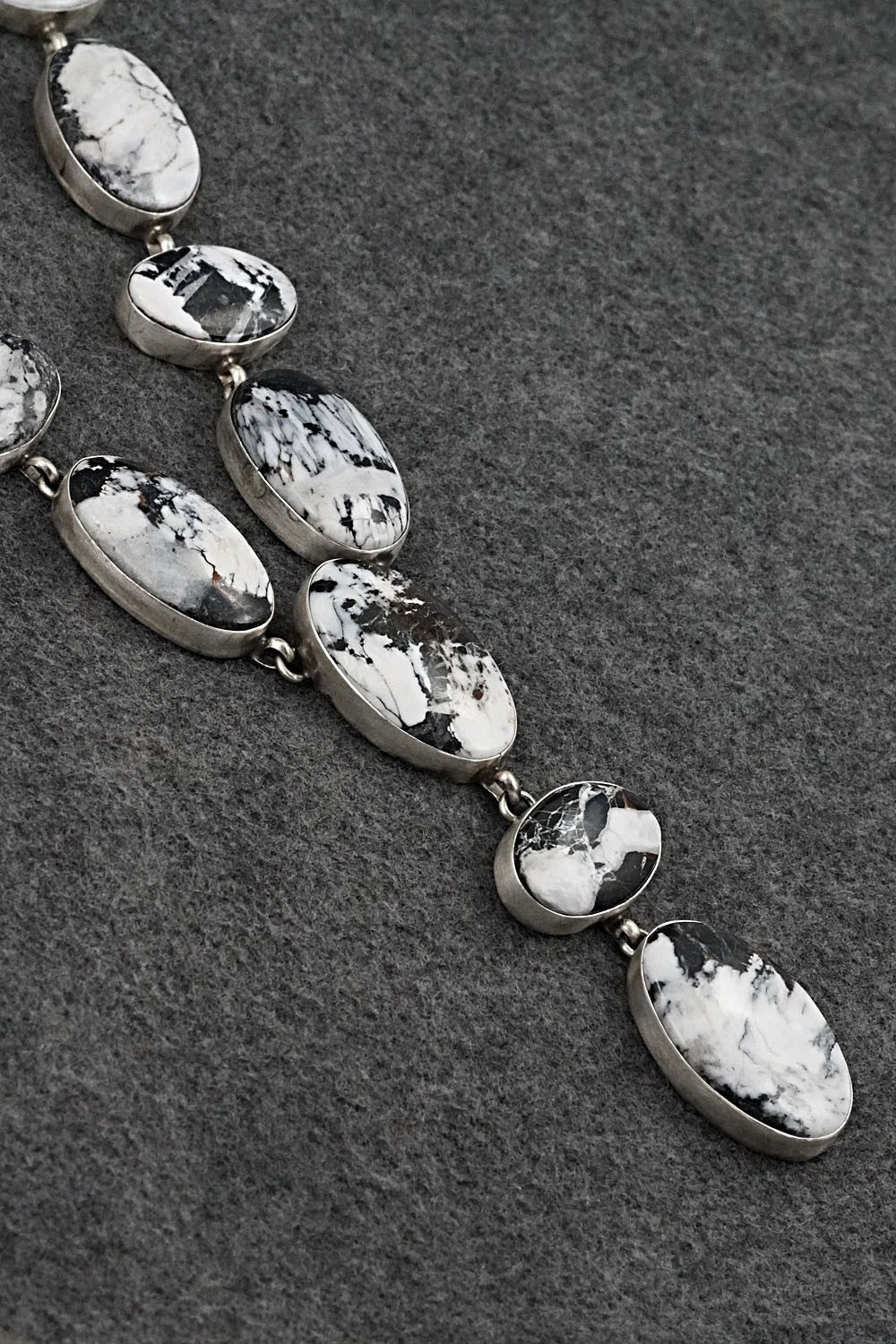 White Buffalo & Sterling Silver Necklace and Earrings Set - Darrin Livingston