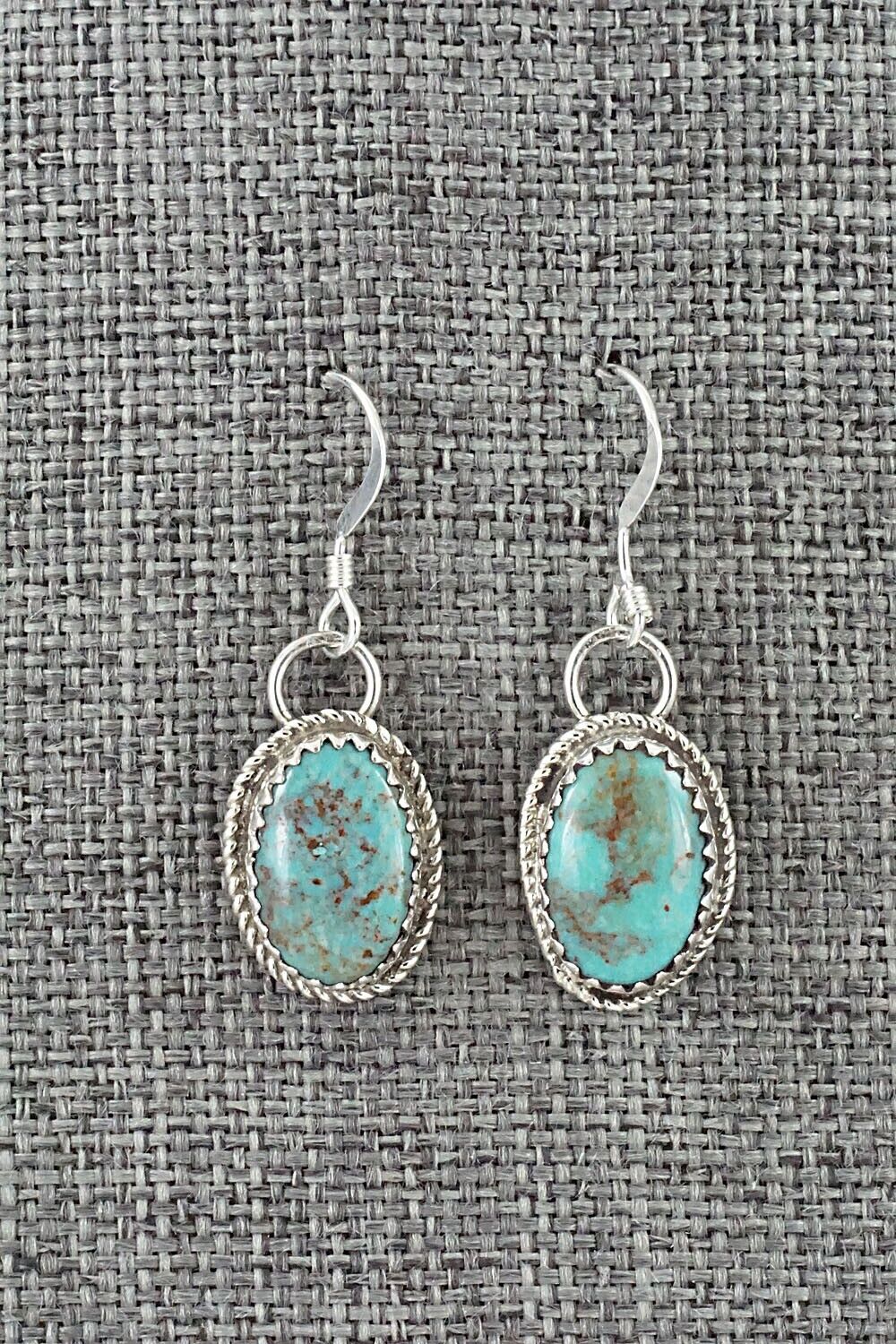 Turquoise & Sterling Silver Earrings - Ernest Hawthorne
