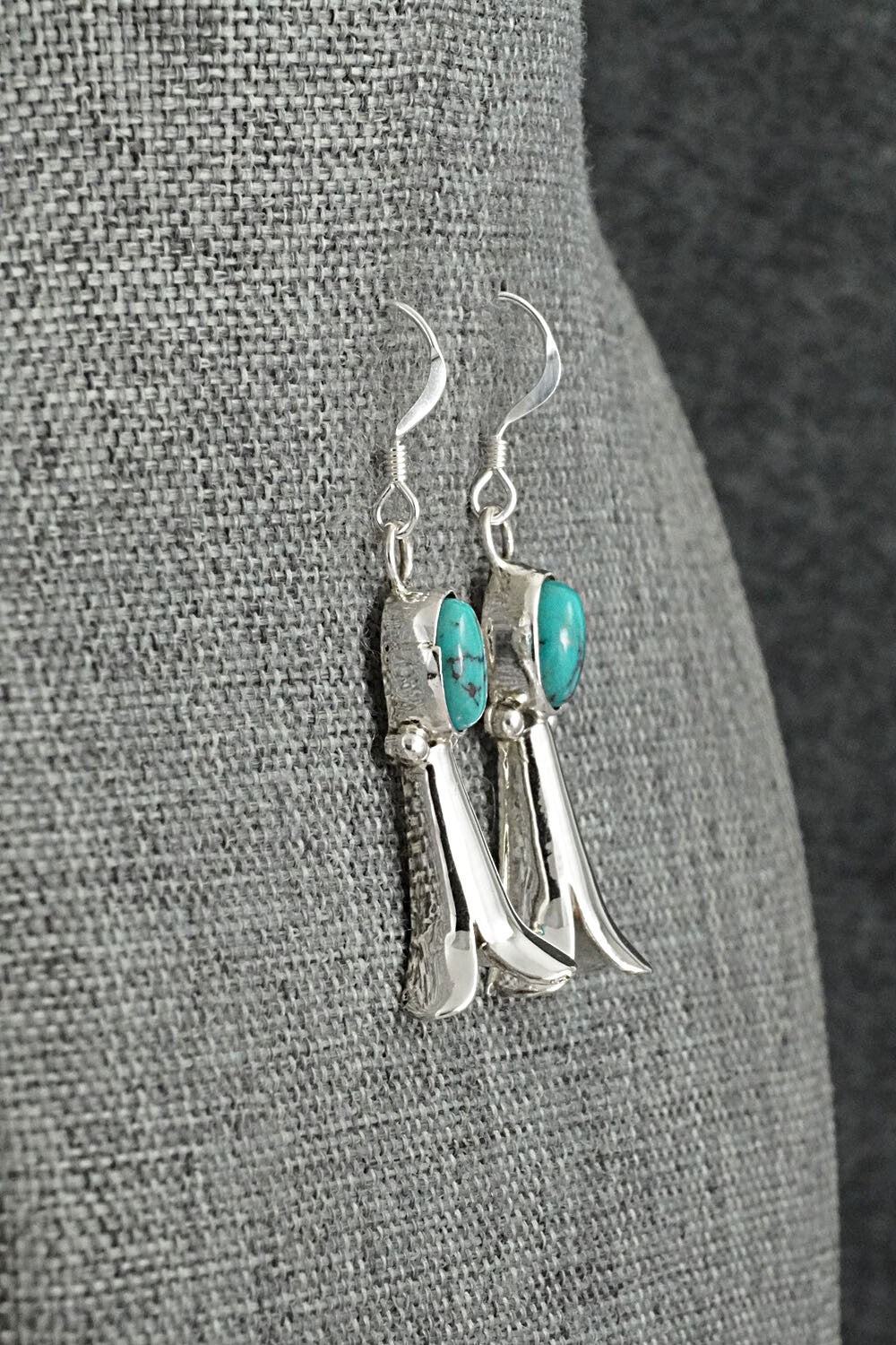 Turquoise & Sterling Silver Earrings - Robinson Martinez