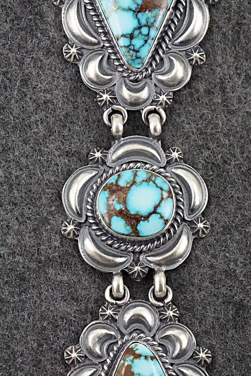 Turquoise & Sterling Silver Pendant - Raymond Delgarito