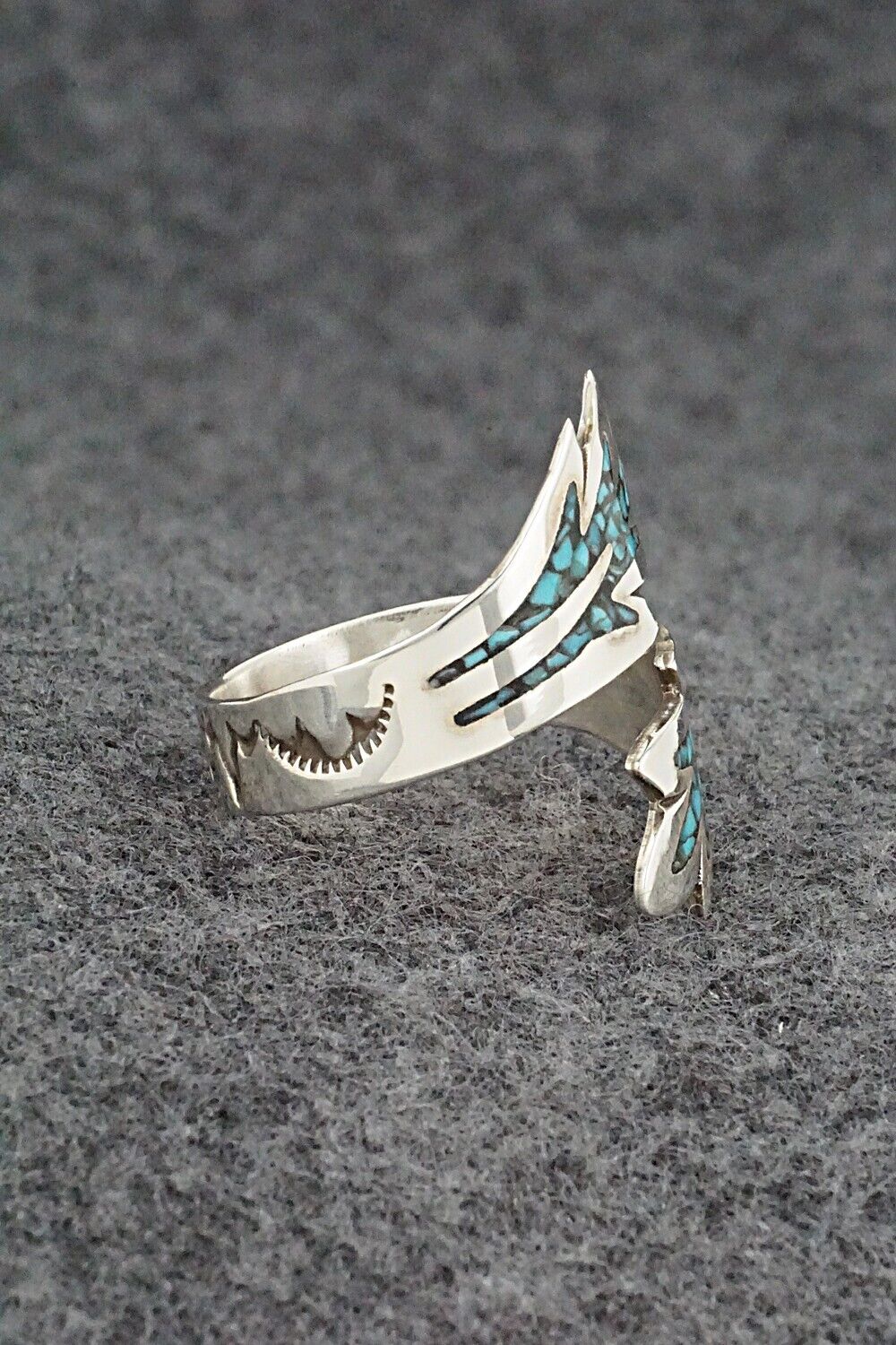 Turquoise & Sterling Silver Ring - Jolene Yazzie - Size 11