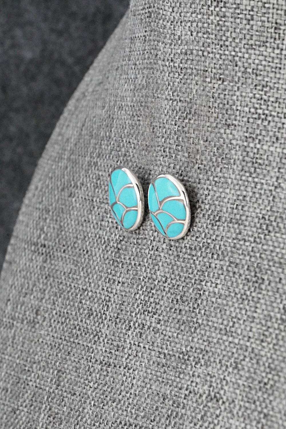 Turquoise & Sterling Silver Earrings - Orena Leekya