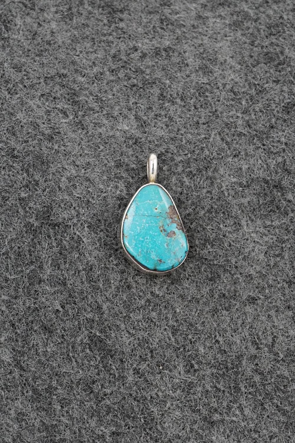 Turquoise & Sterling Silver Pendant - Ernest Hawthorne