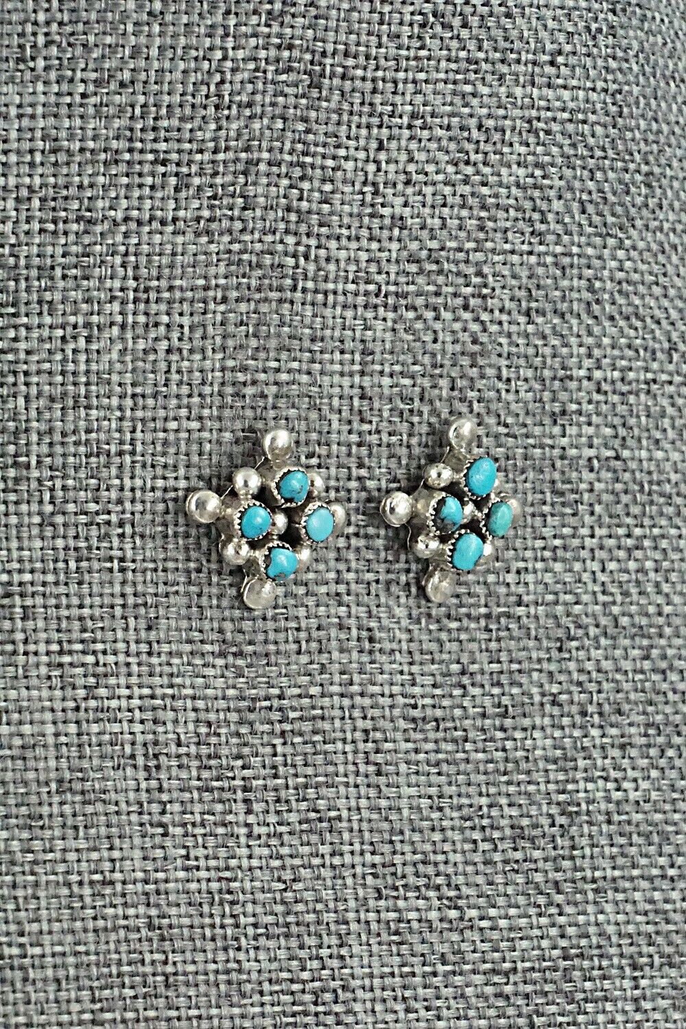 Turquoise & Sterling Silver Earrings - Calvert Lamy