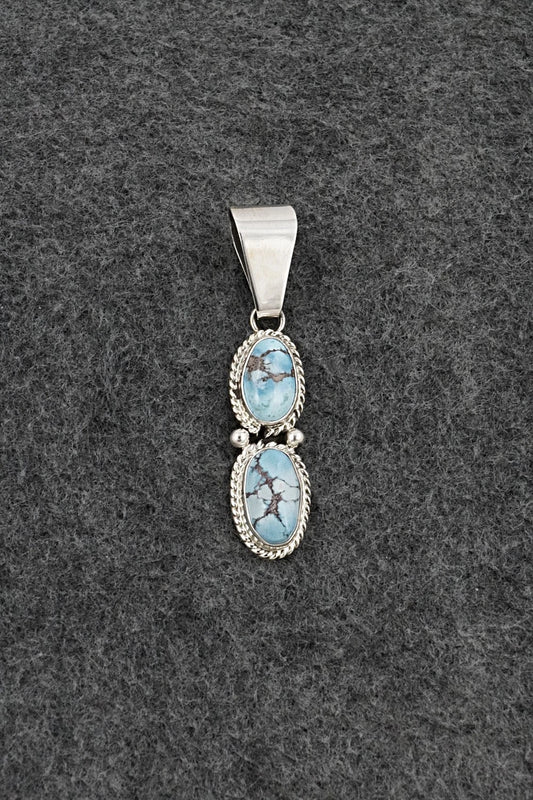 Turquoise & Sterling Silver Pendant - Eugene Gruber
