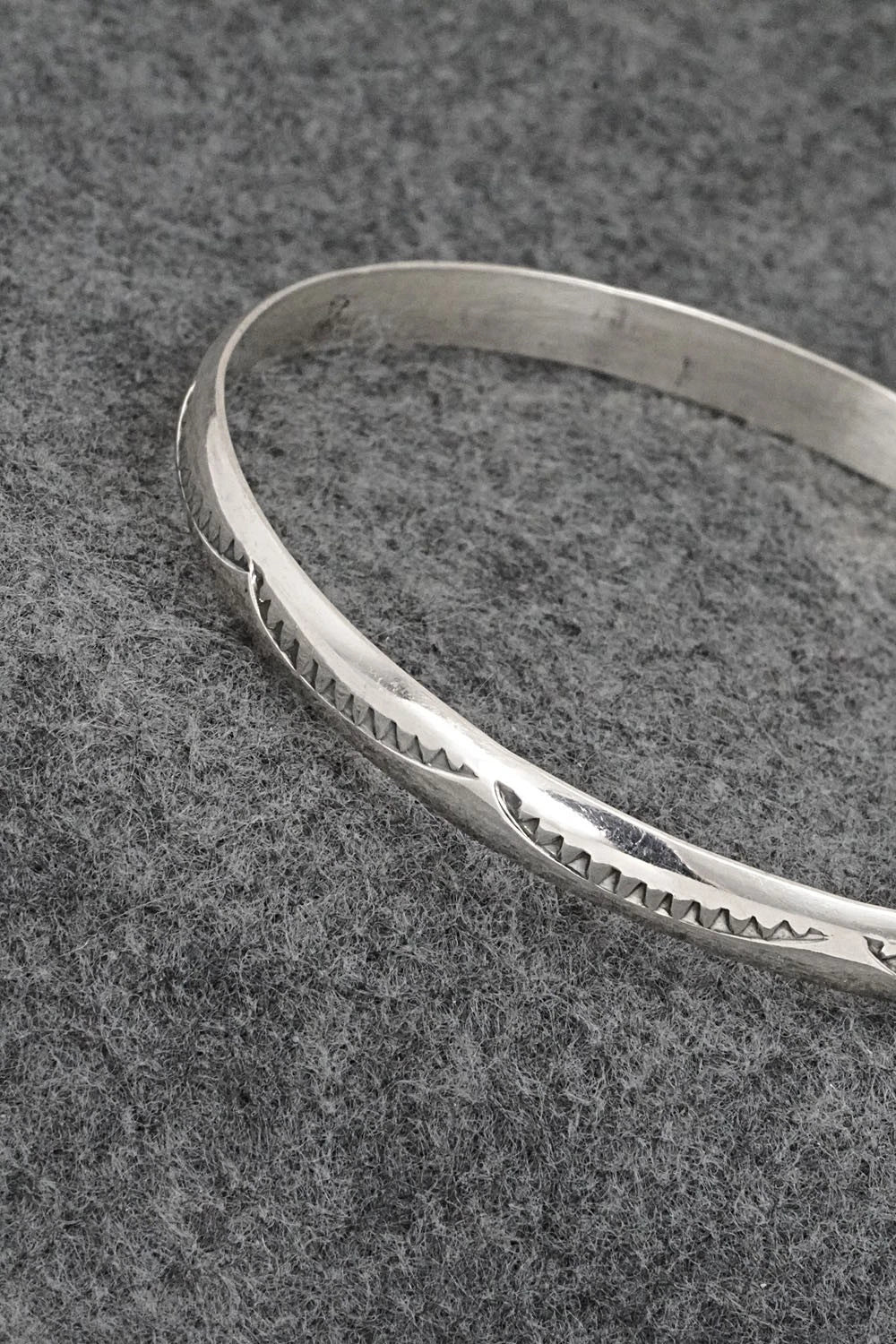 Sterling Silver Bangle Bracelet - Elaine Tahe