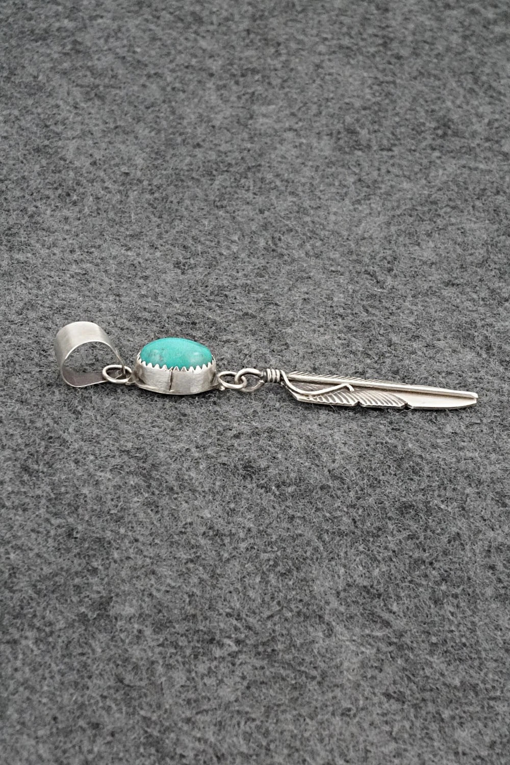 Turquoise & Sterling Silver Pendant - Chris Charley