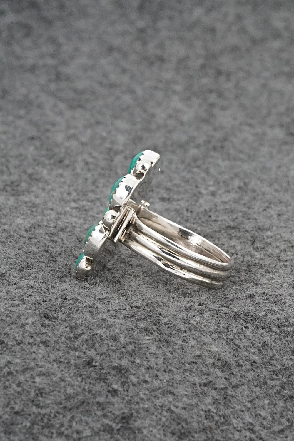 Turquoise & Sterling Silver Ring - Priscilla Reeder - Size 9.5
