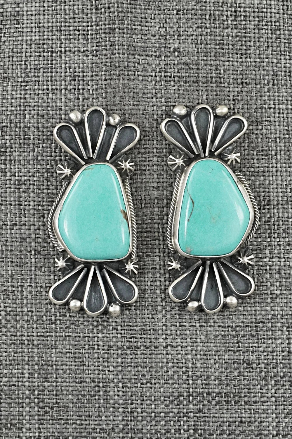 Turquoise & Sterling Silver Earrings - Bobby Johnson