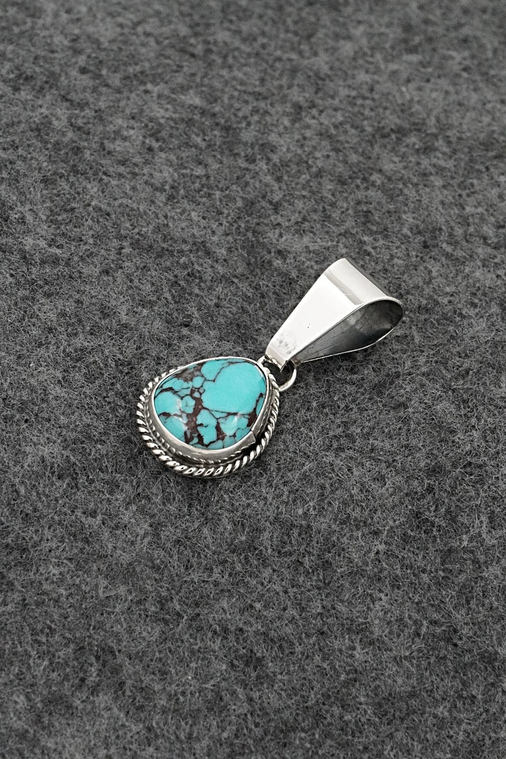 Turquoise & Sterling Silver Pendant - Eugene Gruber