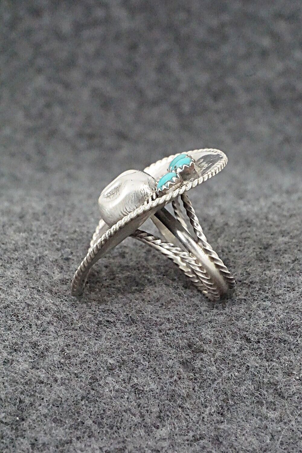 Turquoise & Sterling Silver Ring - Bobby Platero - Size 5