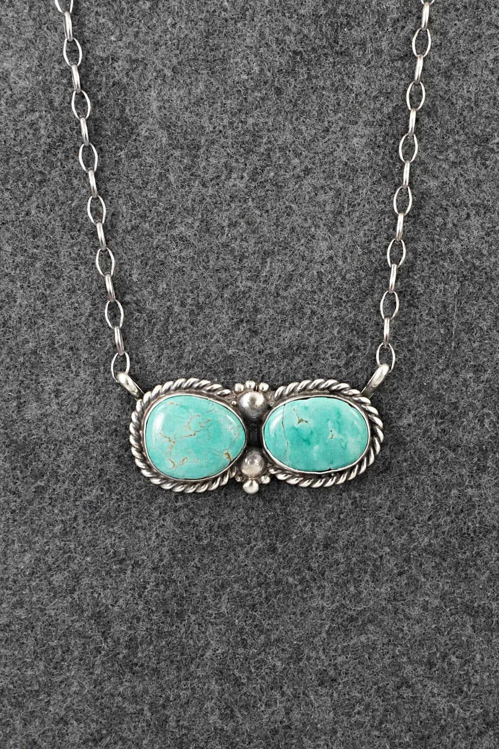 Turquoise & Sterling Silver Necklace - Antwone Brown