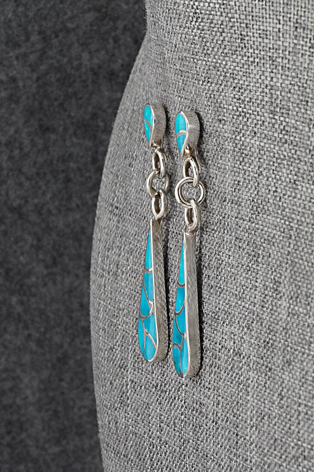 Turquoise & Sterling Silver Earrings - Lynette Johnson