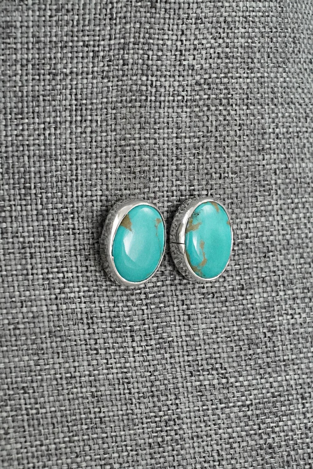 Turquoise & Sterling Silver Earrings - Rosemary Saunders