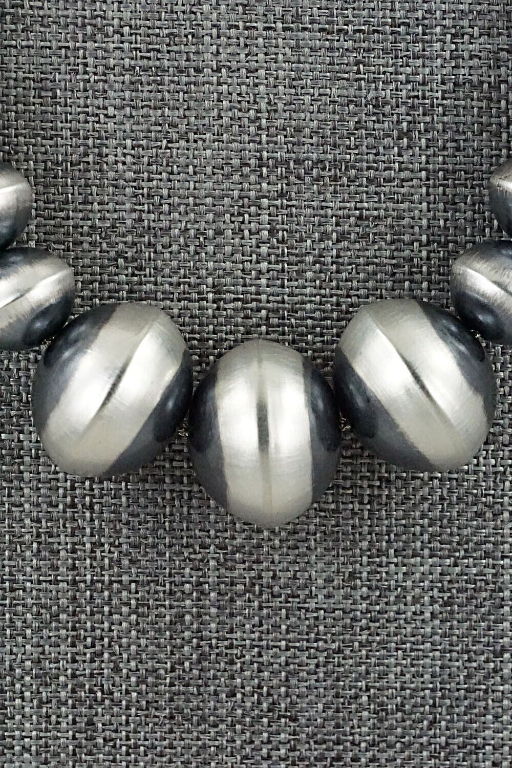 Sterling Silver Navajo Pearl Necklace 18" - Tonisha Haley