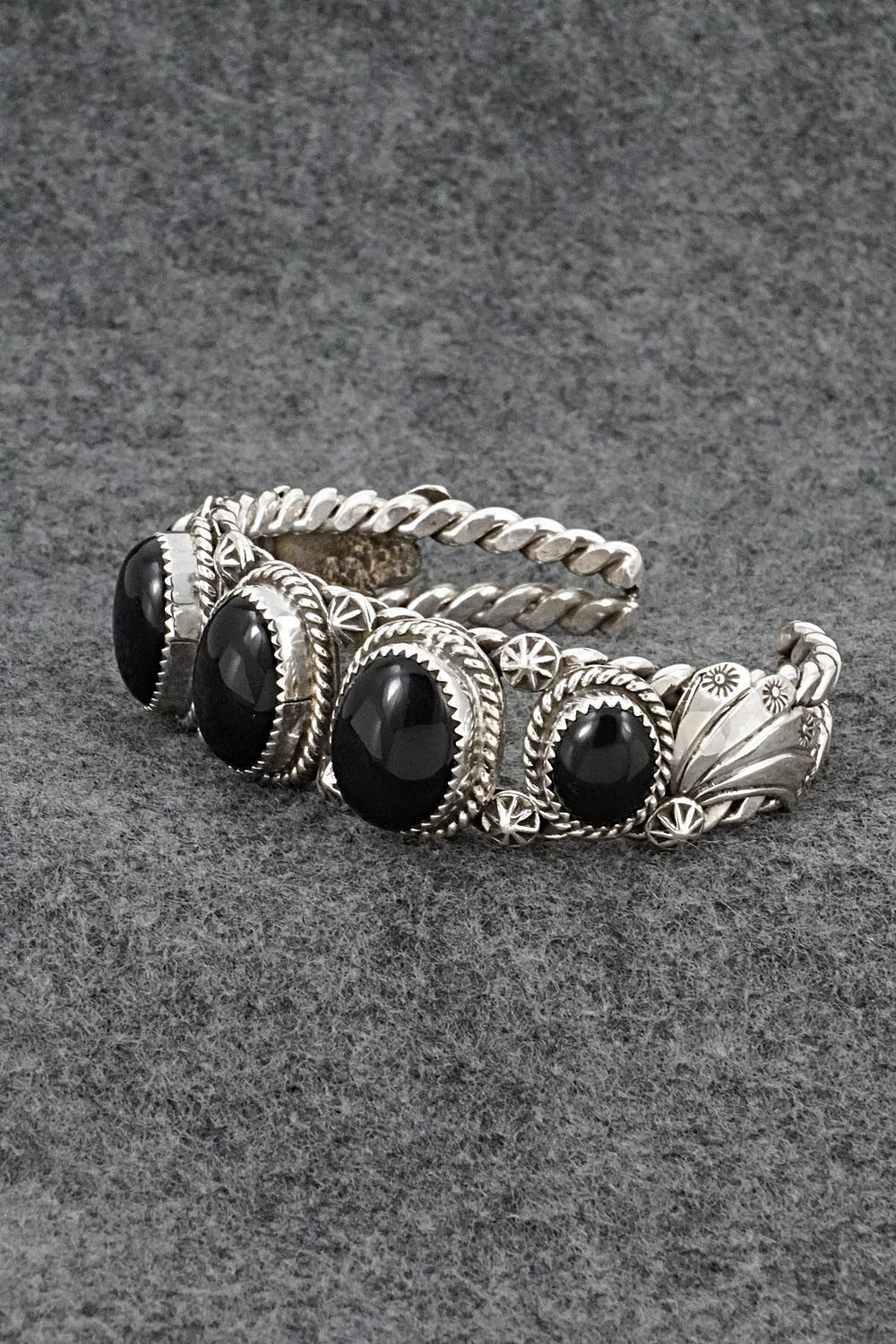 Onyx & Sterling Silver Bracelet - Emerson Delgarito