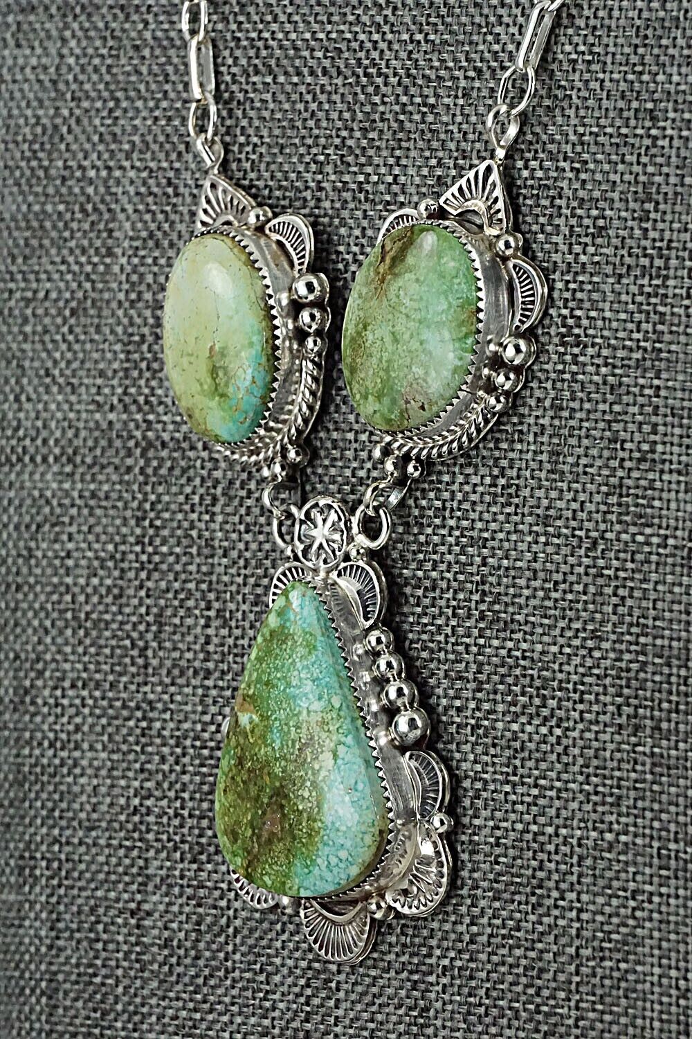 Turquoise and Sterling Silver Necklace - Anthony Brown