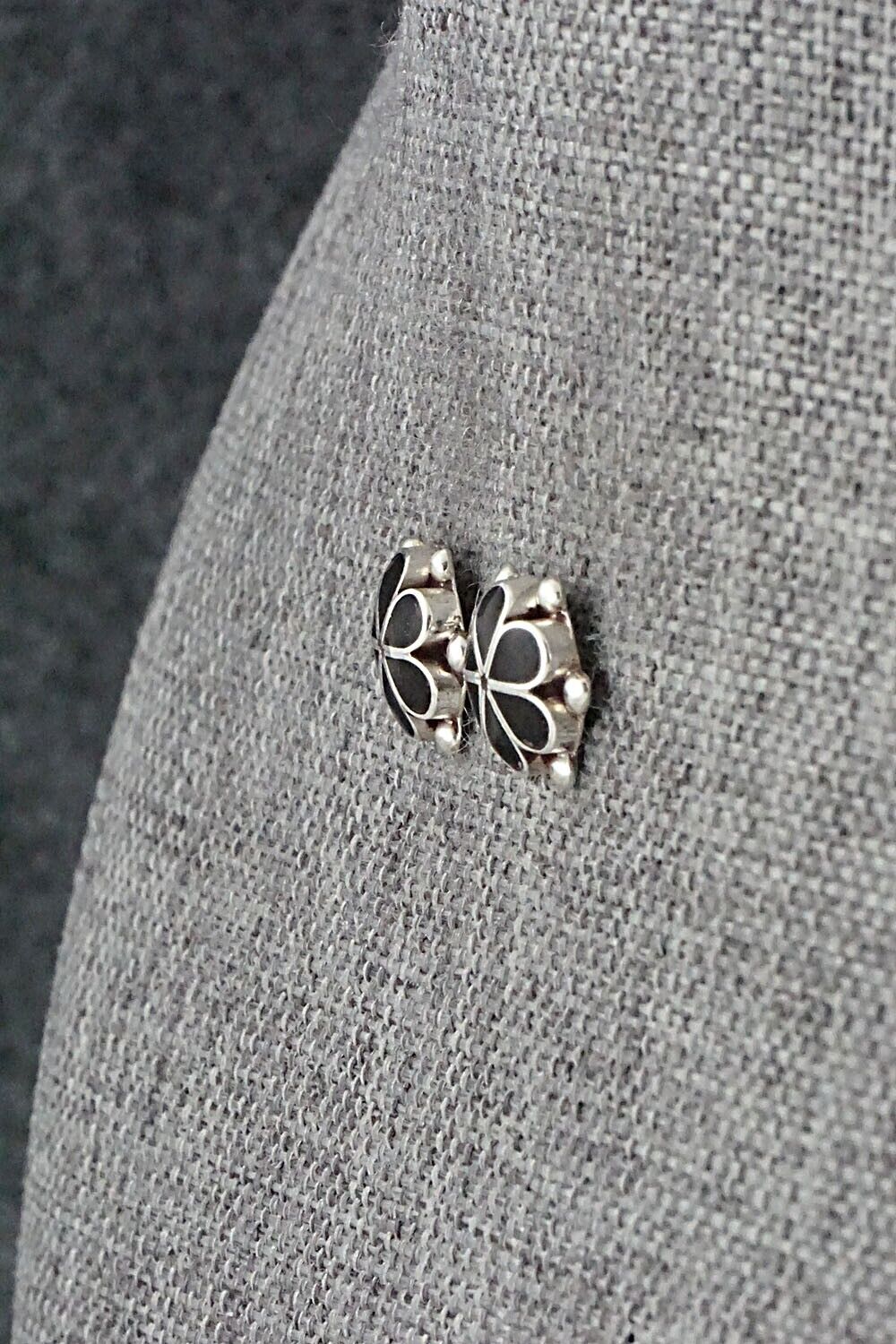 Onyx & Sterling Silver Earrings - Bernadette Hattie