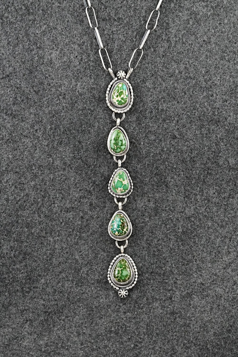 Turquoise & Sterling Silver Necklace - Bobby Johnson