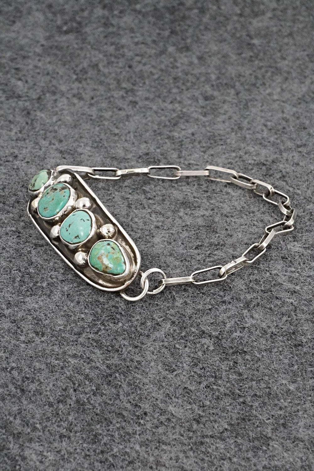 Turquoise & Sterling Silver Bracelet - Priscilla Reeder
