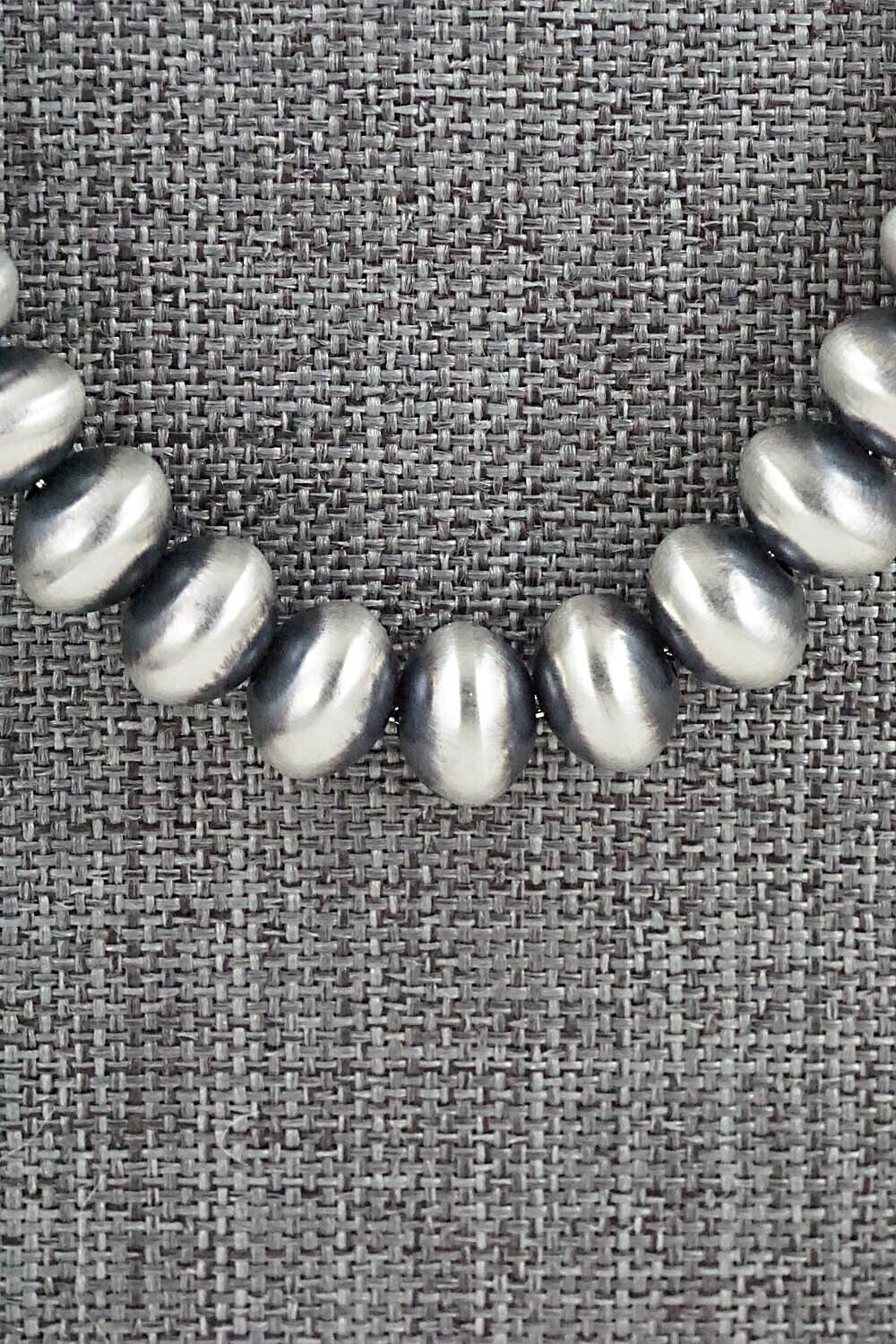 Sterling Silver Navajo Pearl Necklace 24" - Bryannen Halwood