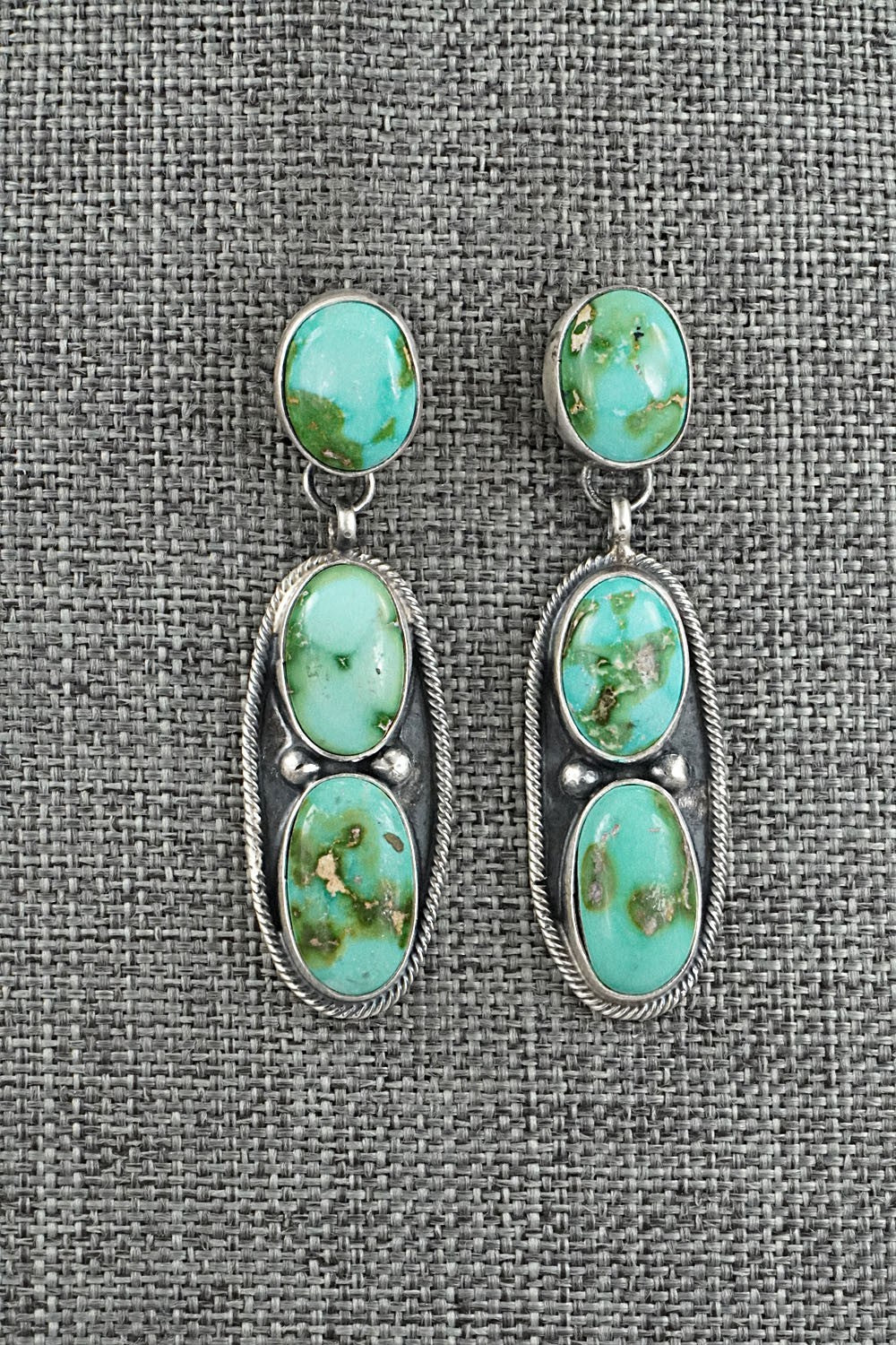 Turquoise & Sterling Silver Earrings - Randy Billy