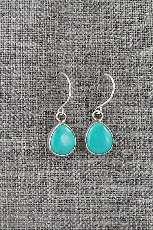 Turquoise & Sterling Silver Earrings - Rosemary Saunders