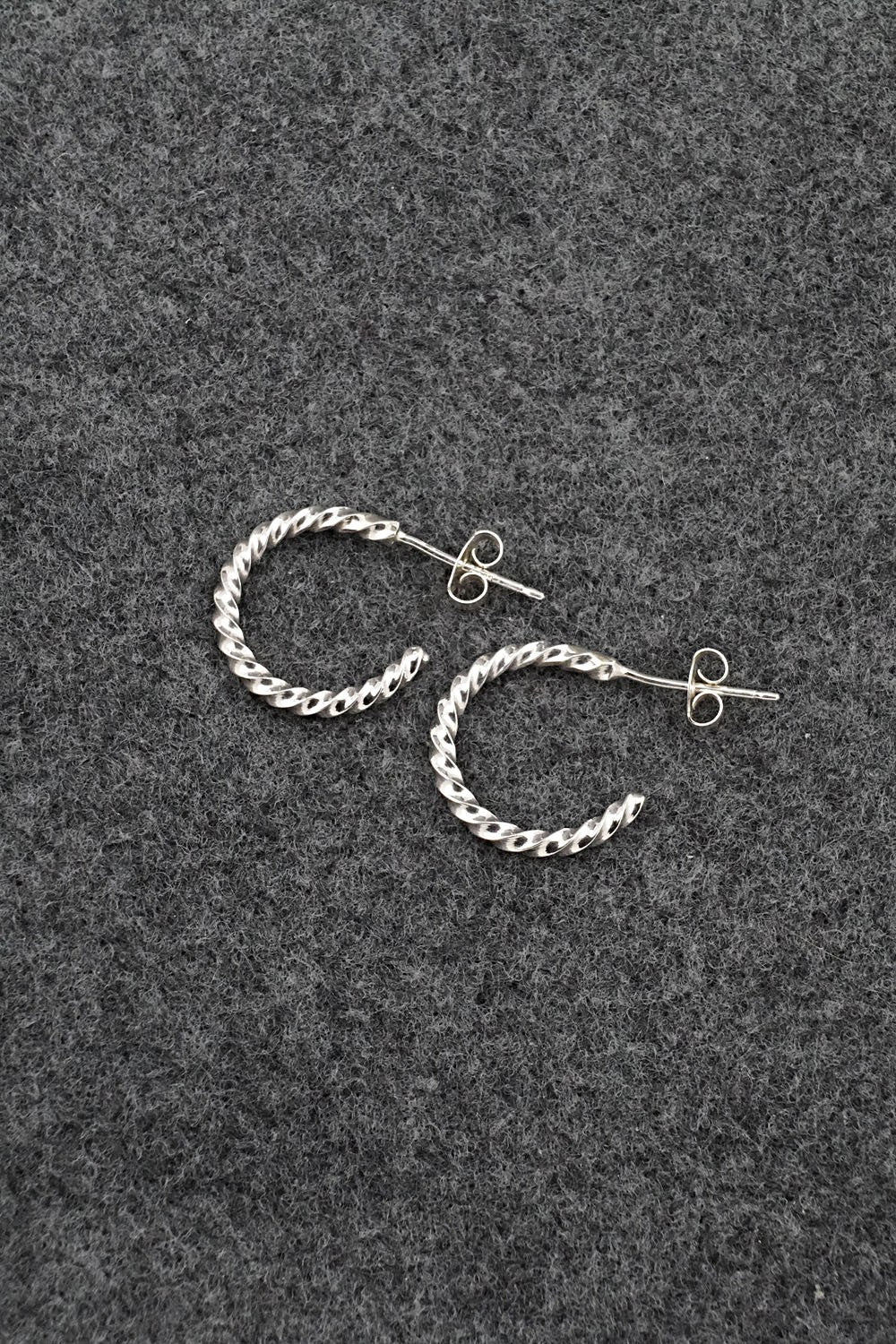 Sterling Silver Hoop Earrings - Elaine Tahe