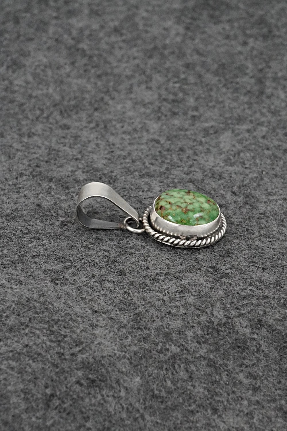 Turquoise & Sterling Silver Pendant - Eugene Gruber