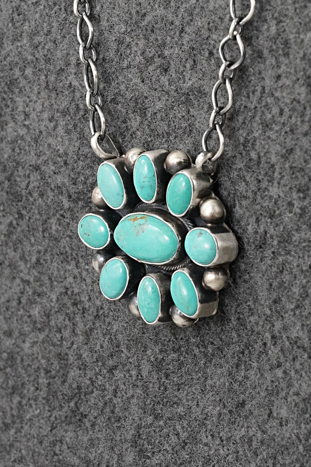 Turquoise & Sterling Silver Necklace - Kathleen Livingston