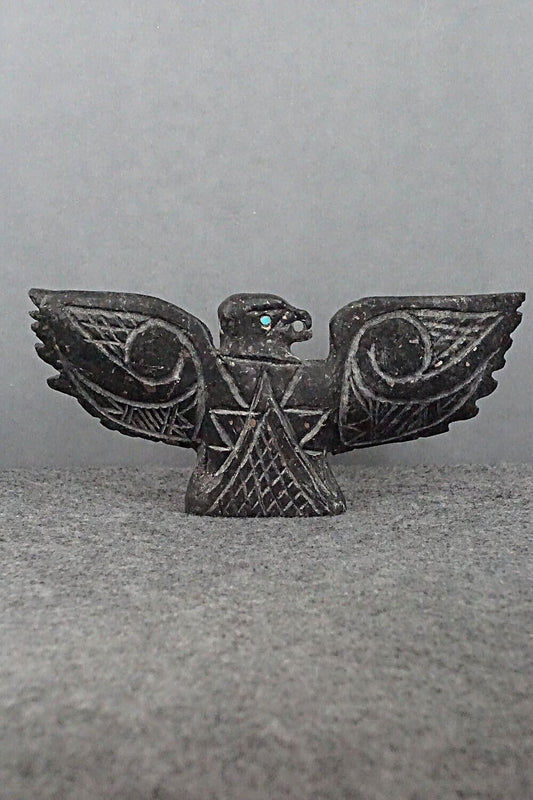 Eagle Zuni Fetish Carving - Jerrold Lahaleon