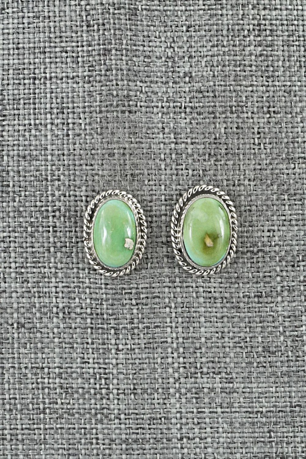 Turquoise & Sterling Silver Earrings - Eugene Gruber