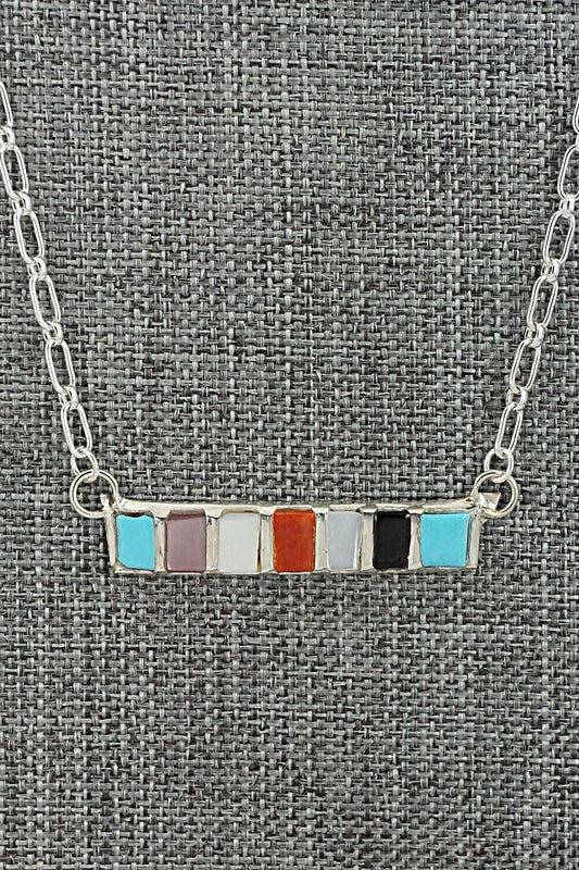 Multi-Stone & Sterling Silver Necklace - Glennetta Luna