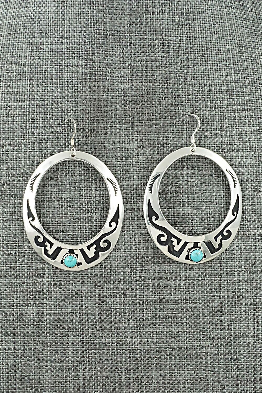 Turquoise & Sterling Silver Earrings - Rosita Singer