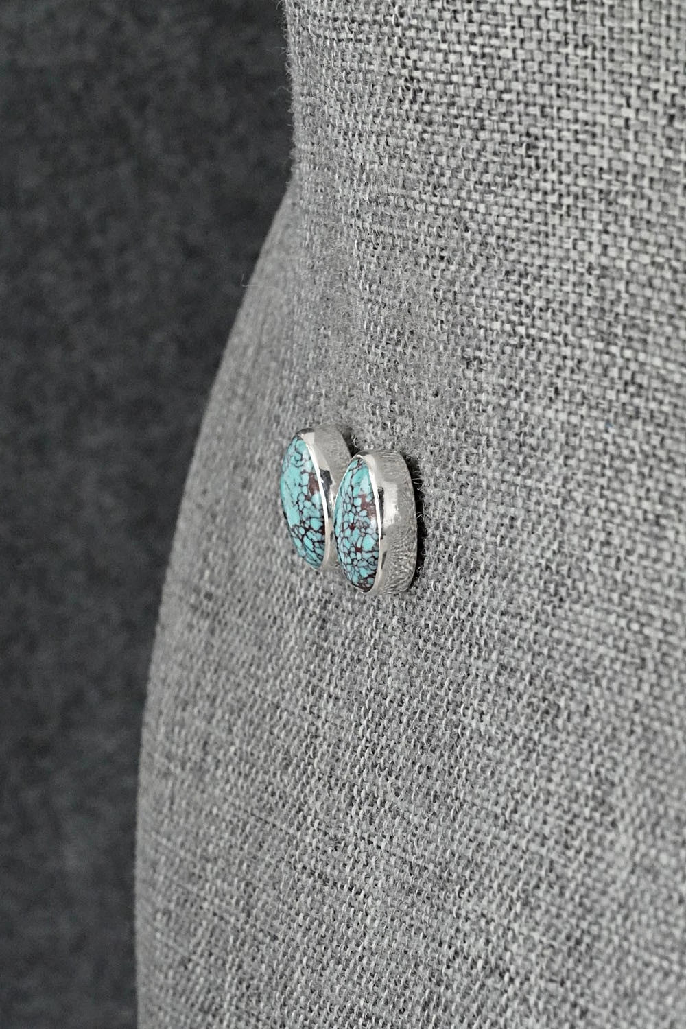 Turquoise & Sterling Silver Earrings - Eugene Gruber