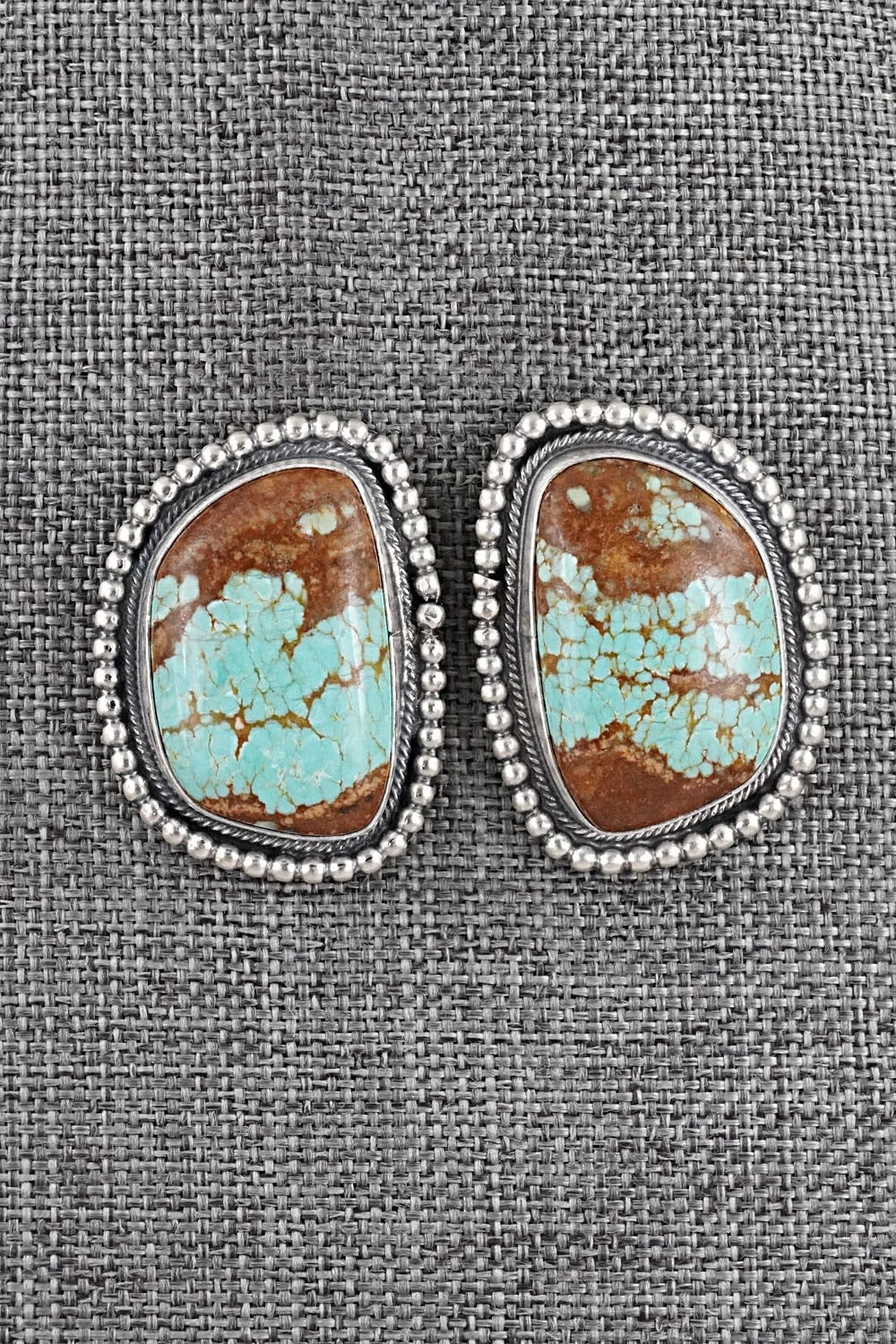 Turquoise & Sterling Silver Necklace and Earrings Set - Darrin Livingston