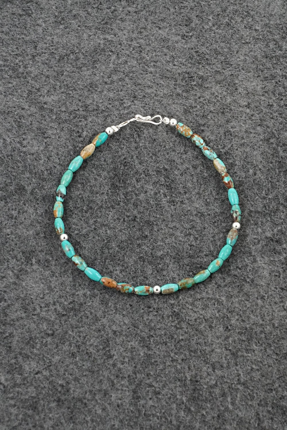 Turquoise & Sterling Silver Bracelet - Doreen Jake