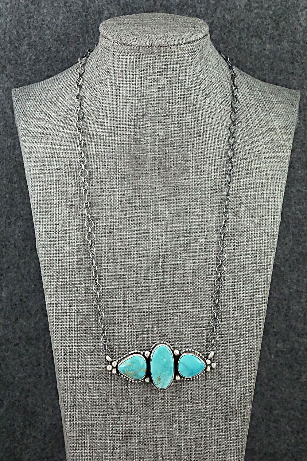 Turquoise & Sterling Silver Necklace - Darrin Livingston