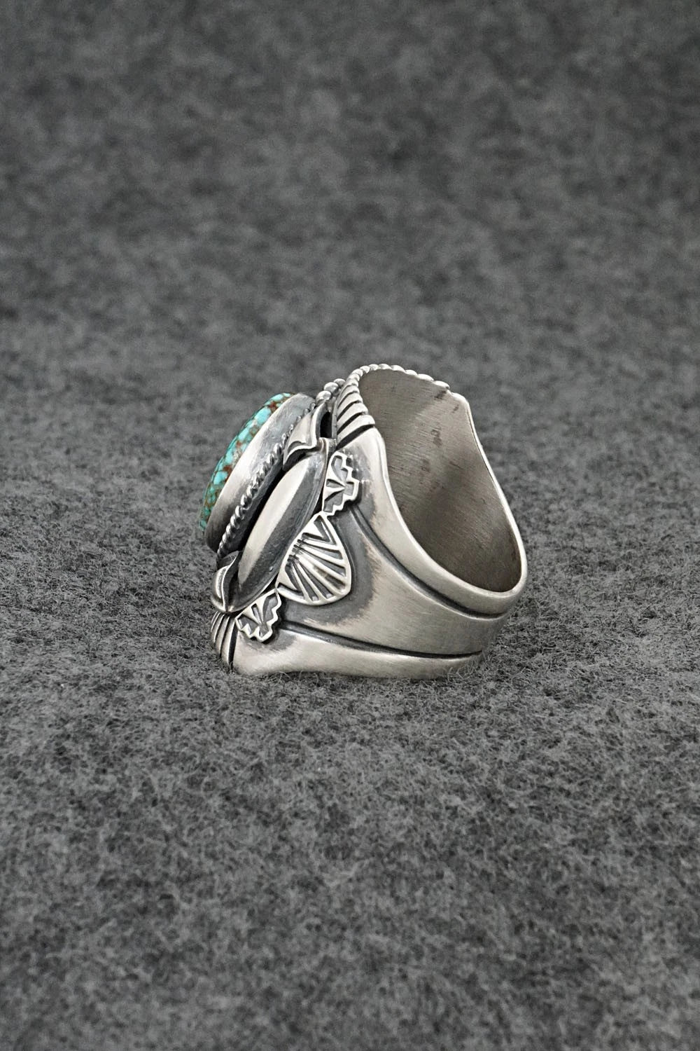 Turquoise & Sterling Silver Ring - Derrick Gordon - Size 10