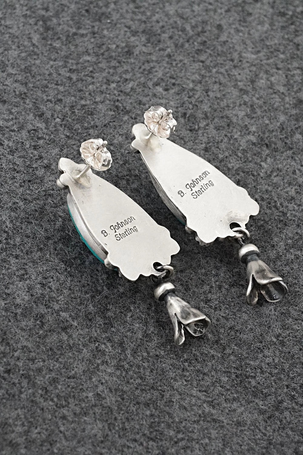 Turquoise & Sterling Silver Earrings - Bobby Johnson
