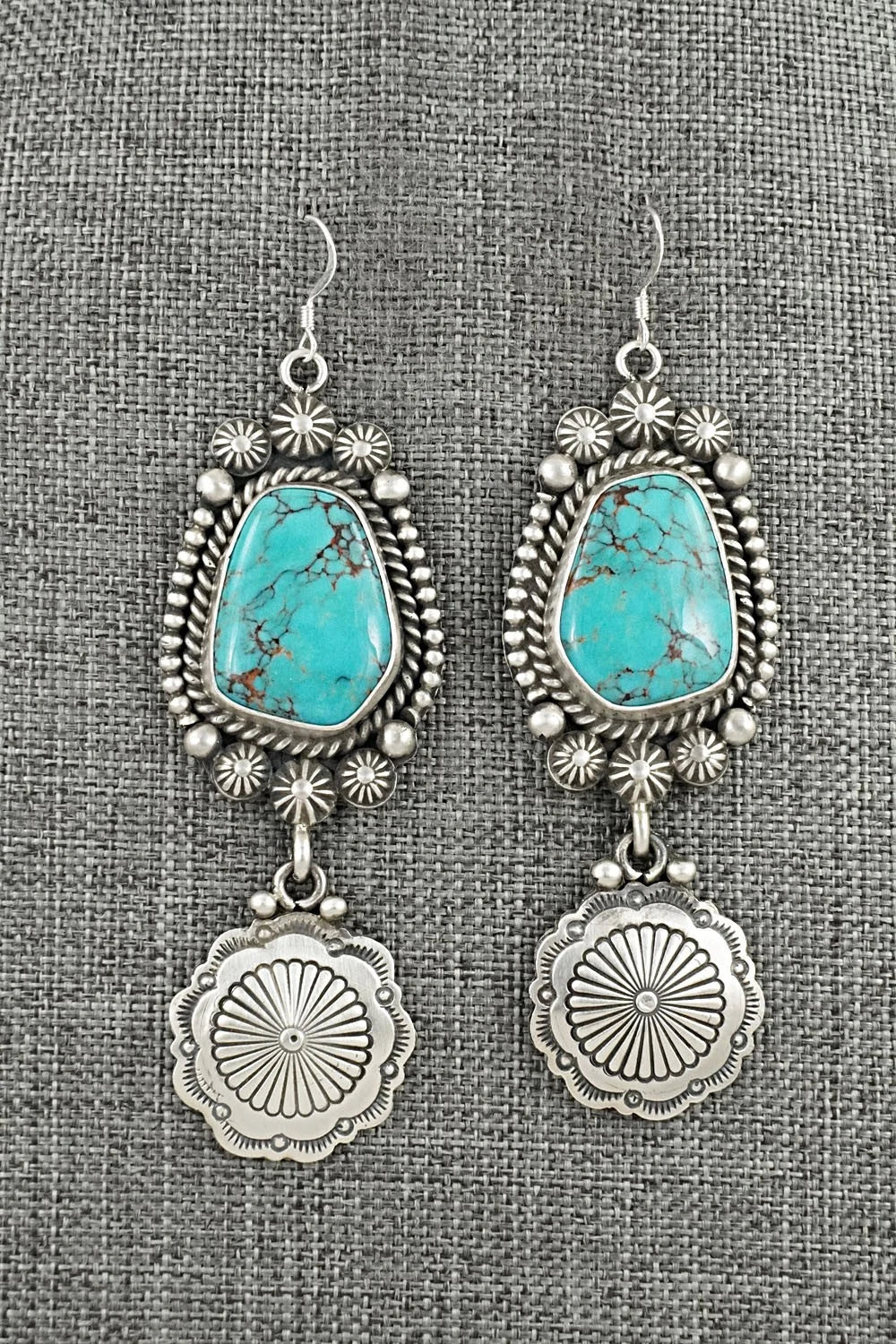 Turquoise & Sterling Silver Earrings - Michael Calladitto