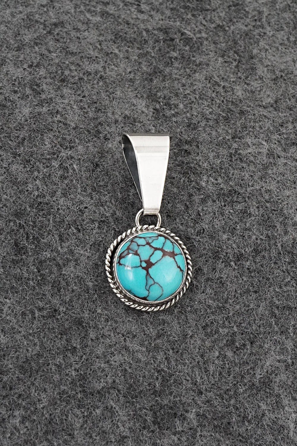 Turquoise & Sterling Silver Pendant - Eugene Gruber