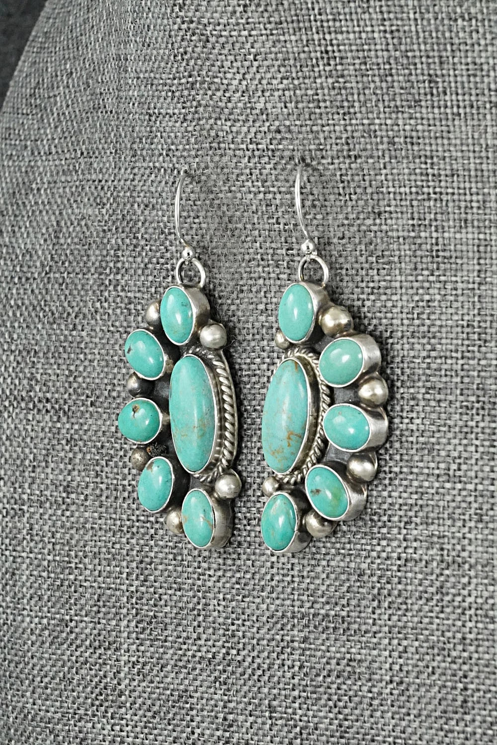 Turquoise & Sterling Silver Earrings - Kathleen Livingston