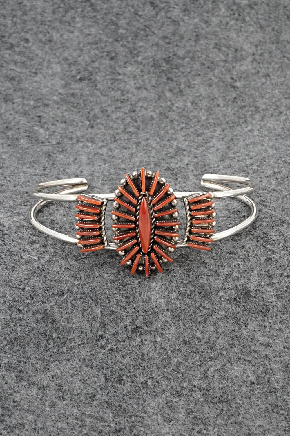 Coral & Sterling Silver Bracelet - Barton Cooeyate