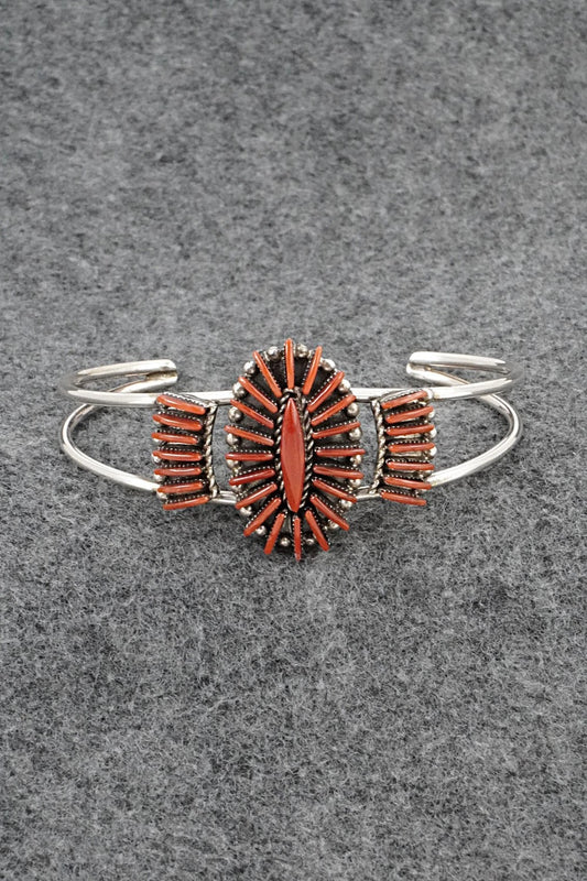 Coral & Sterling Silver Bracelet - Barton Cooeyate