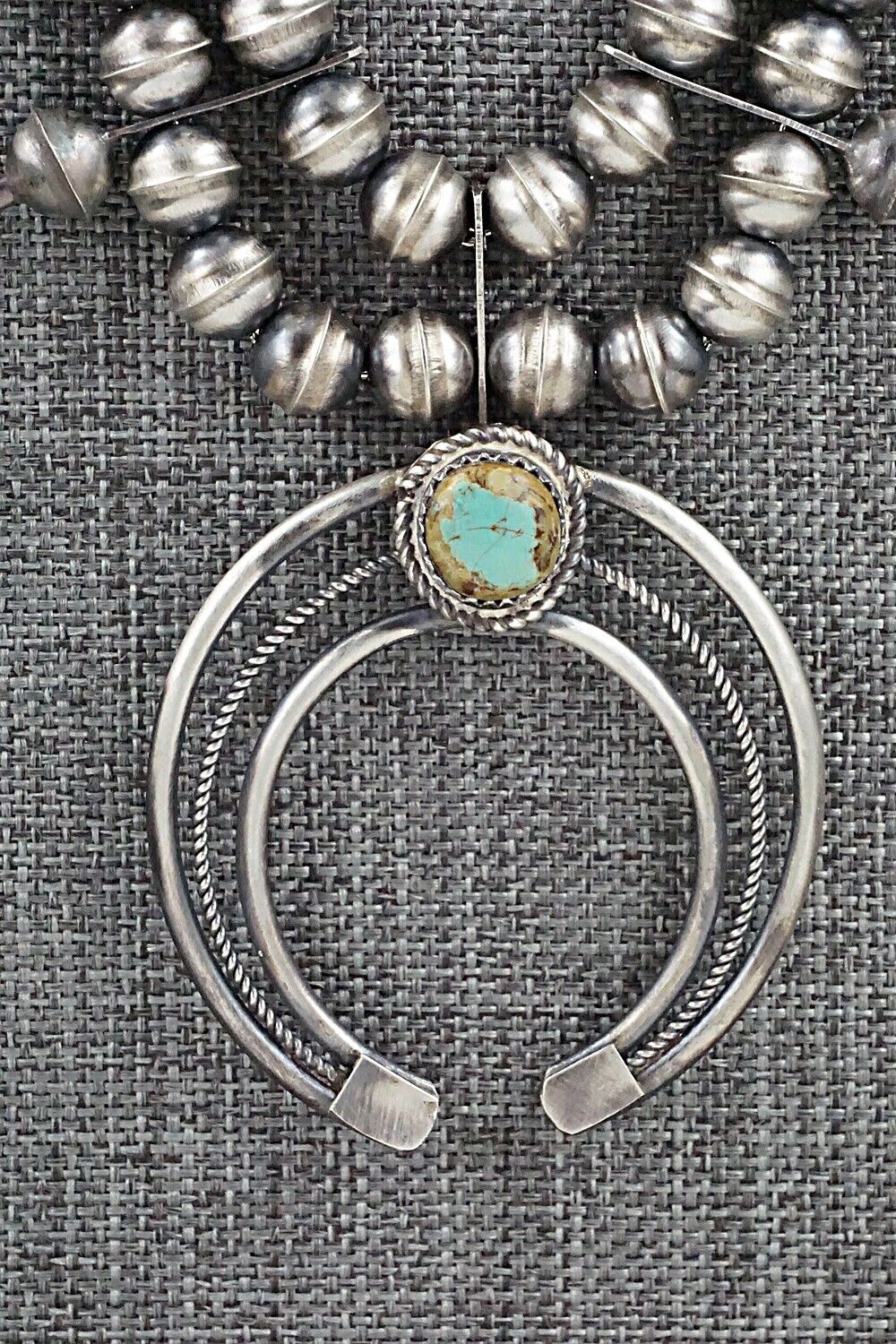 Turquoise & Sterling Silver Squash Blossom Set - Phil Garcia