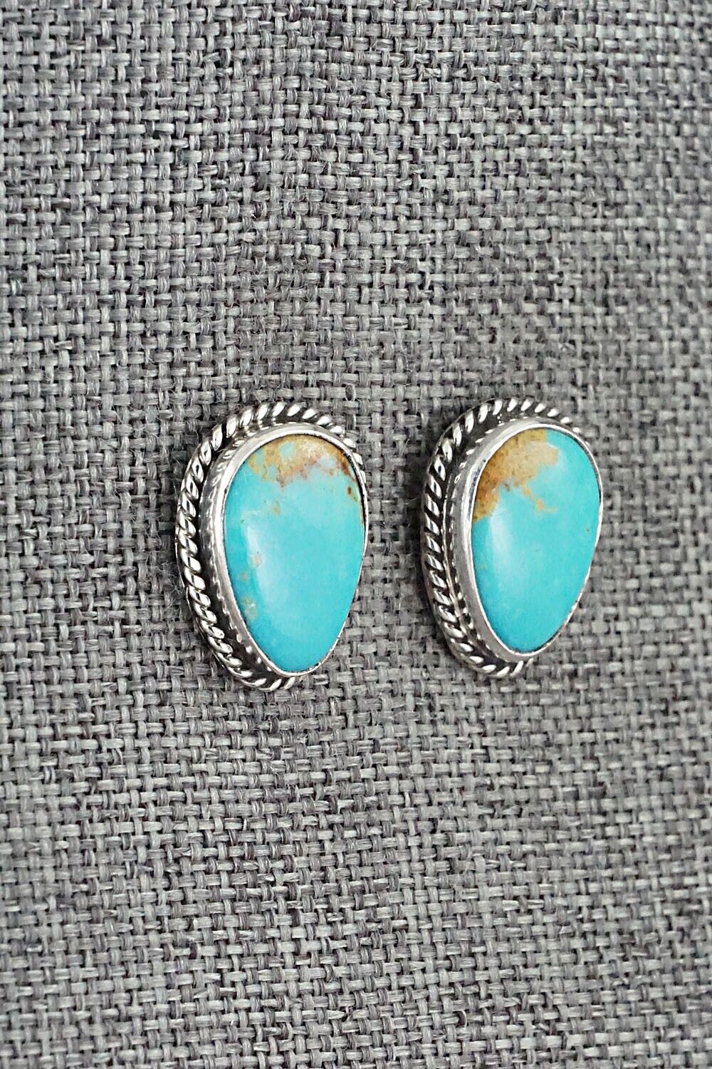 Turquoise & Sterling Silver Earrings - Marco Begaye