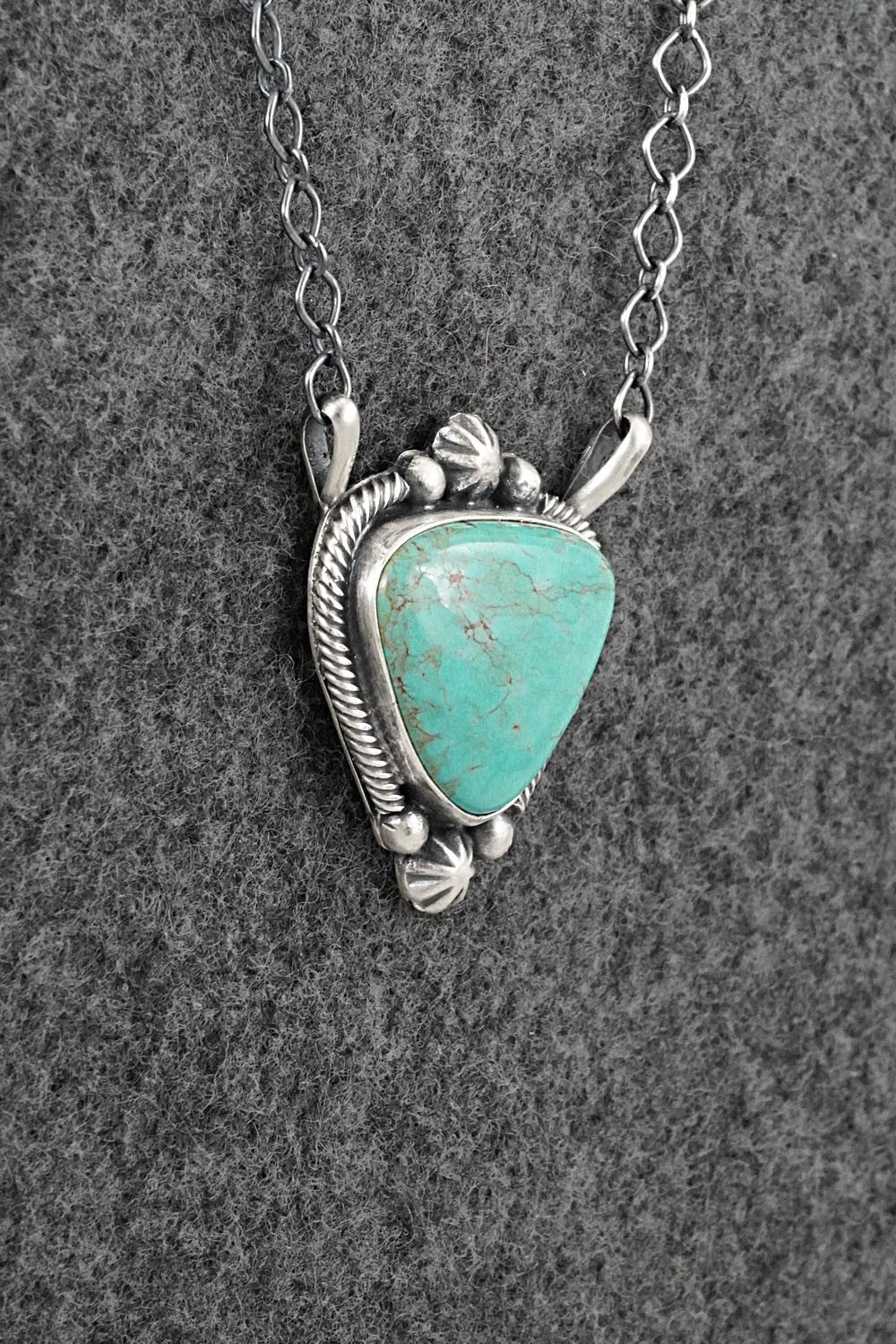 Turquoise & Sterling Silver Necklace - Bobby Johnson