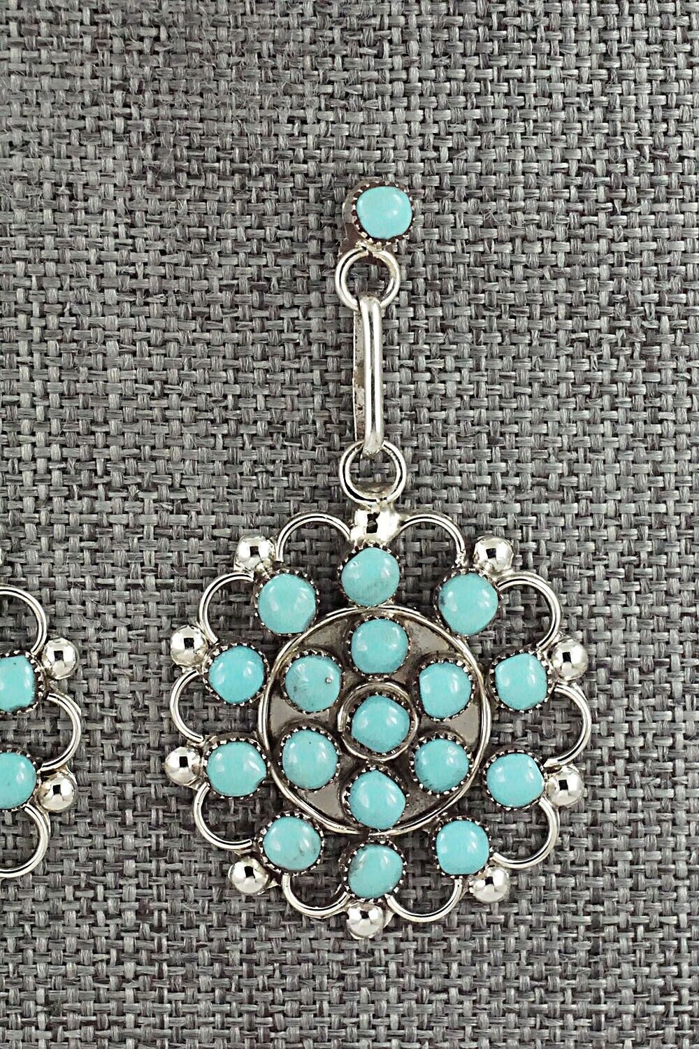 Turquoise & Sterling Silver Earrings - Yvette Kaamasee