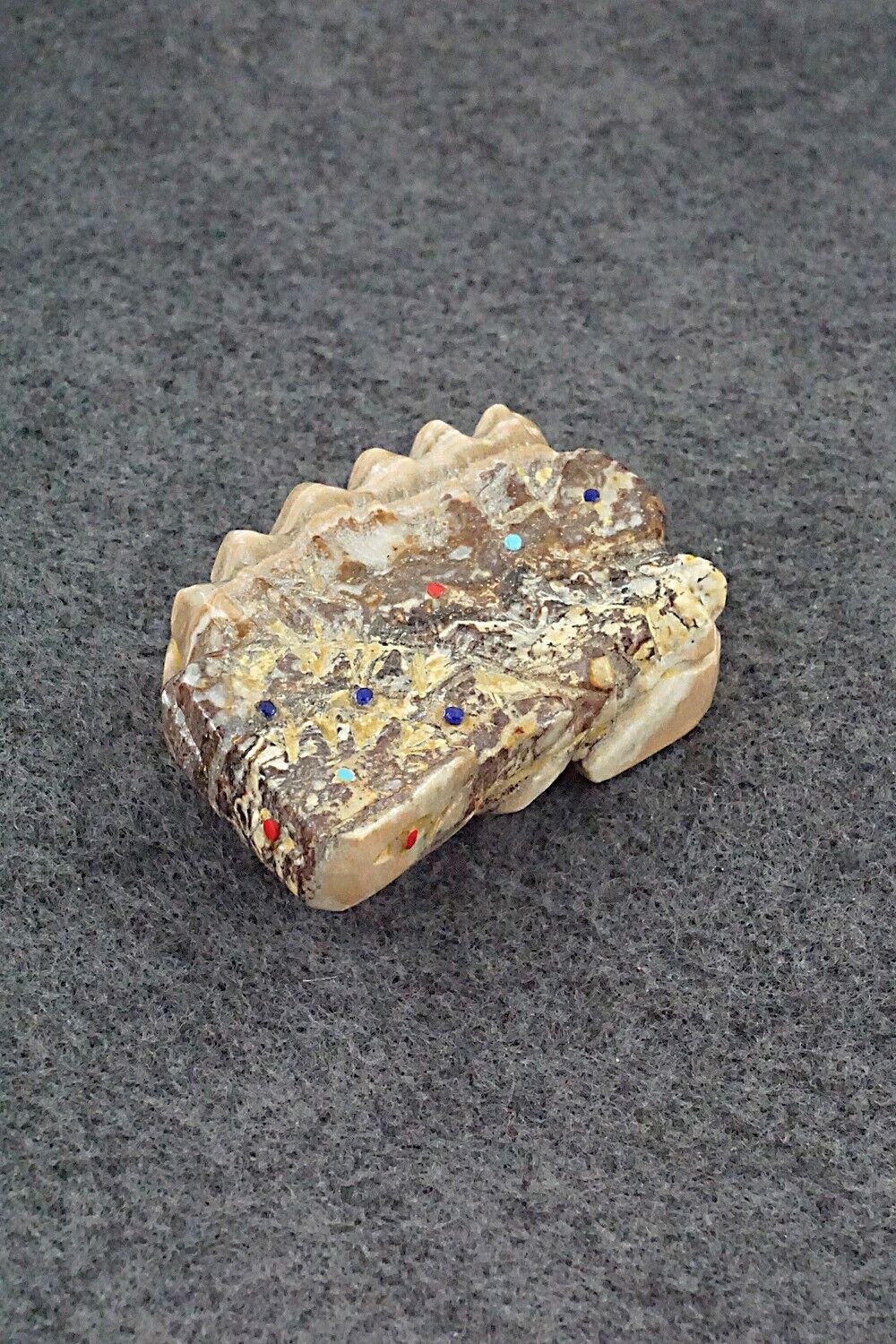 Horned Toad Zuni Fetish Carving - Danny Lonjose